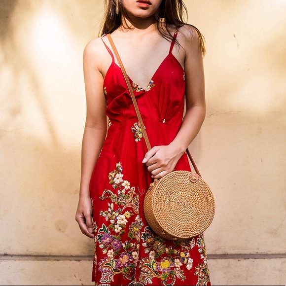 Round Rattan Hand Woven Purse - Straw Bag - New - Picture 4 of 8